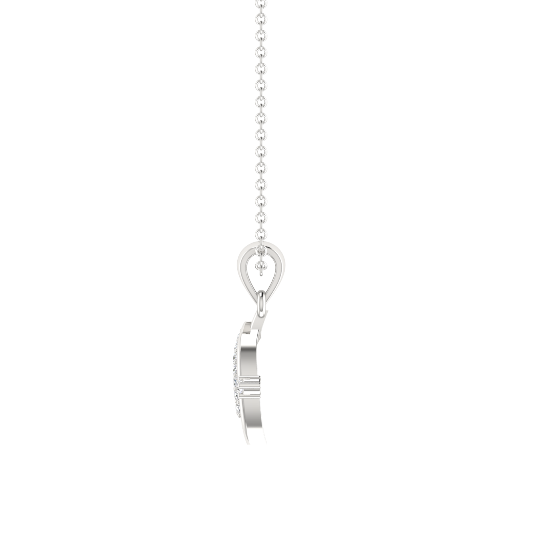 Xylo Valen Platinum Plated Lab Grown Diamond Pendant