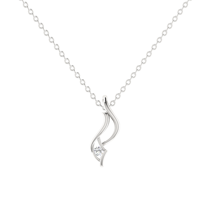 Zenora Drift Platinum Plated Lab Grown Diamond Pendant