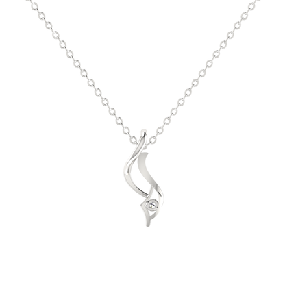 Zenora Drift Platinum Plated Lab Grown Diamond Pendant