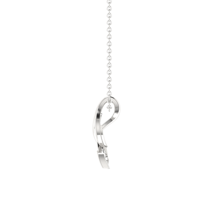 Zenora Drift Platinum Plated Lab Grown Diamond Pendant