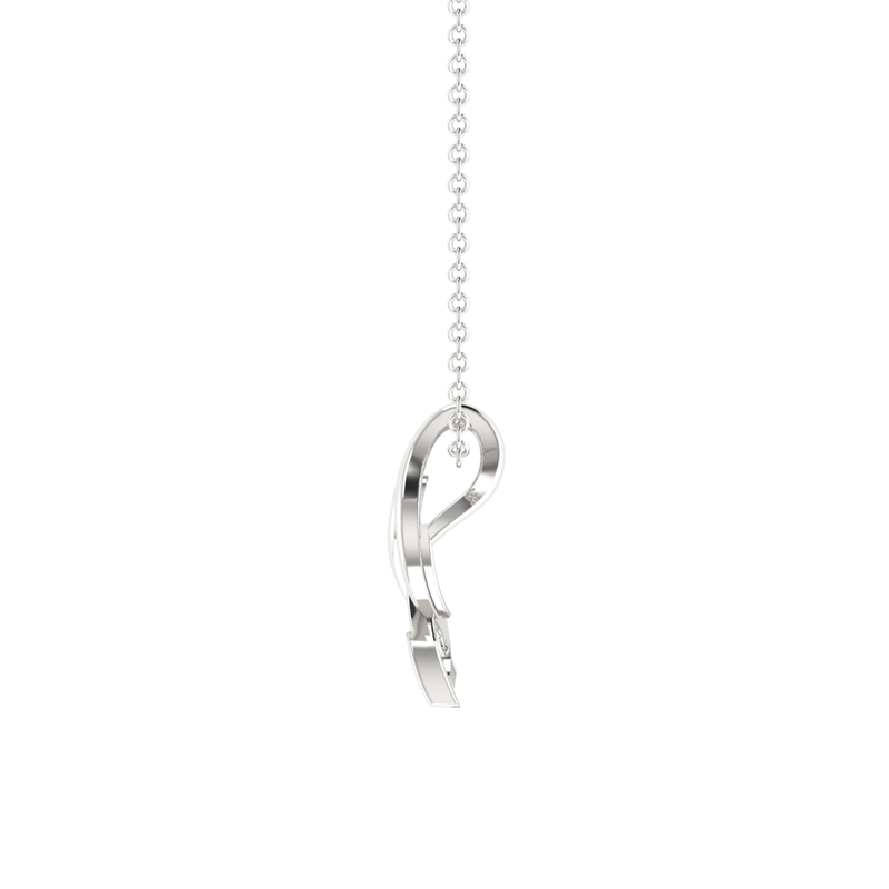 Zenora Drift Platinum Plated Lab Grown Diamond Pendant