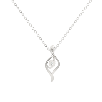 Spindle Platinum Plated Lab Grown Diamond Pendant