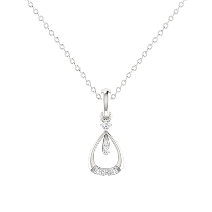 Cradle Platinum Plated Lab Grown Diamond Pendant