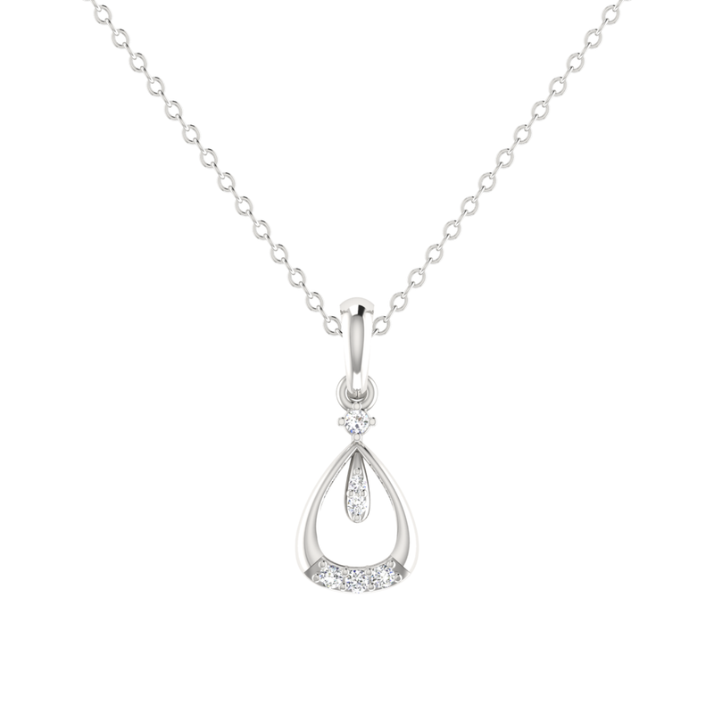 Cradle Platinum Plated Lab Grown Diamond Pendant