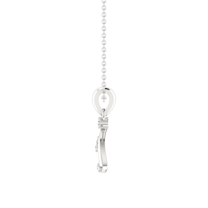 Cradle Platinum Plated Lab Grown Diamond Pendant