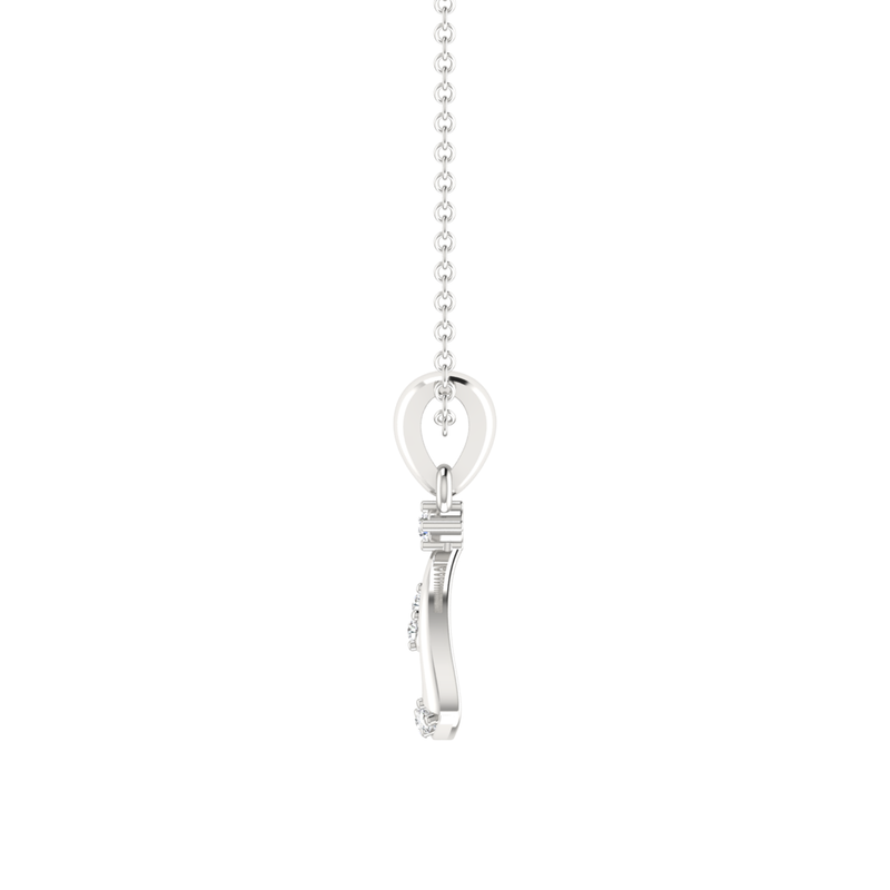 Cradle Platinum Plated Lab Grown Diamond Pendant