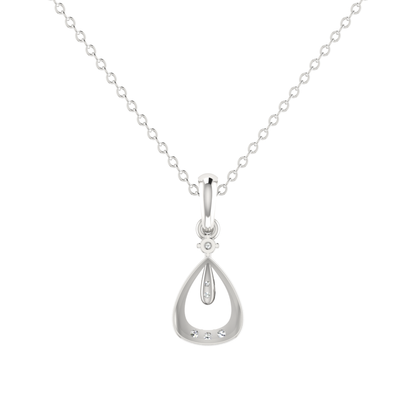 Cradle Platinum Plated Lab Grown Diamond Pendant