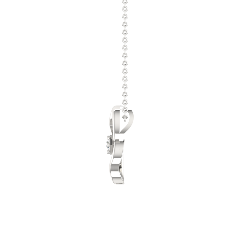 Duova Flame Platinum Plated Lab Grown Diamond Pendant