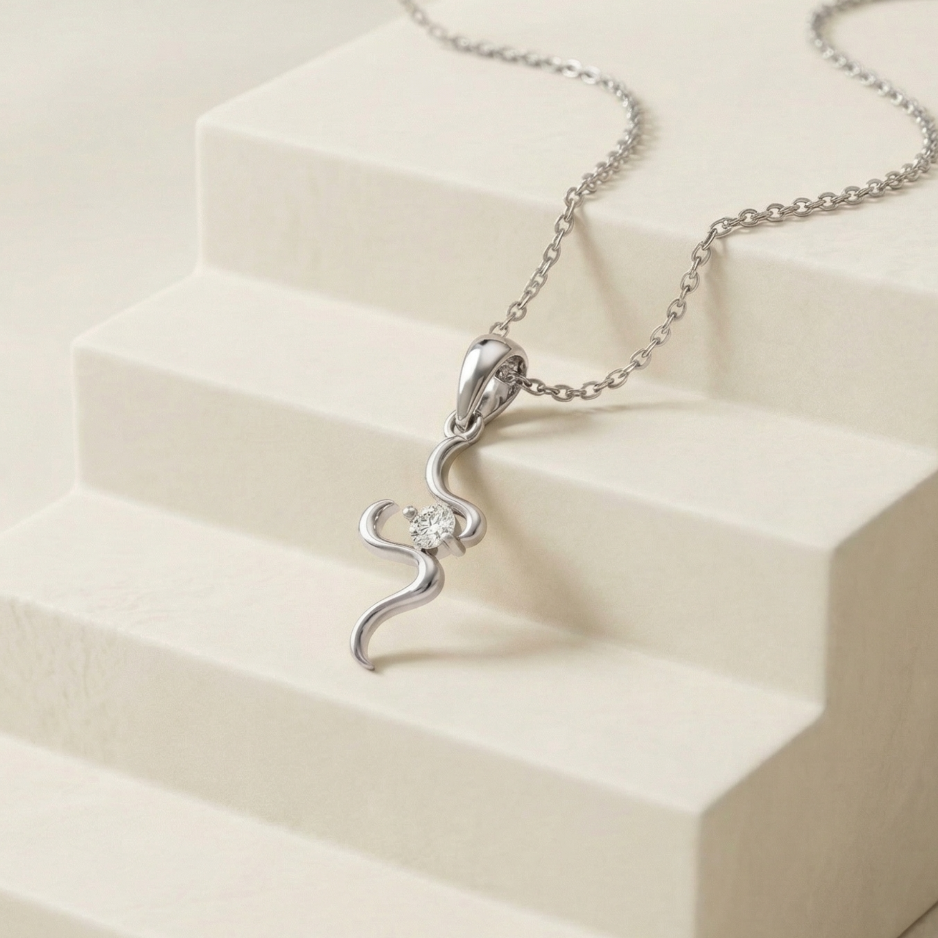 Flux Kora Platinum Plated Lab Grown Diamond Pendant