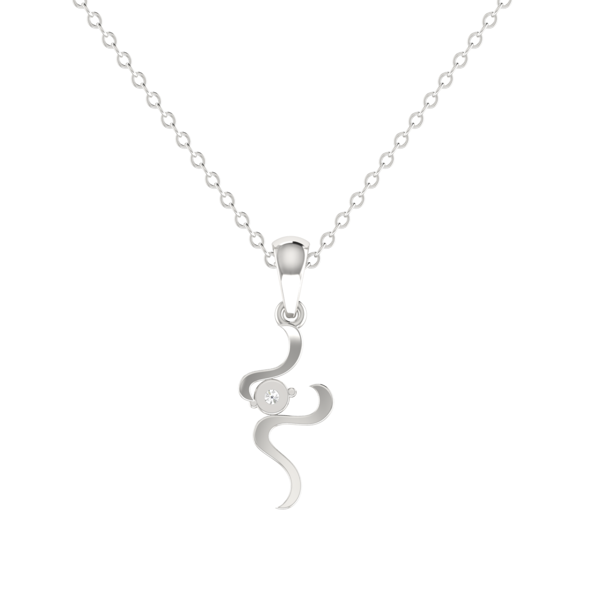 Flux Kora Platinum Plated Lab Grown Diamond Pendant