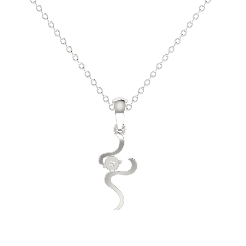 Flux Kora Platinum Plated Lab Grown Diamond Pendant