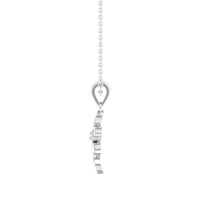 Flux Kora Platinum Plated Lab Grown Diamond Pendant