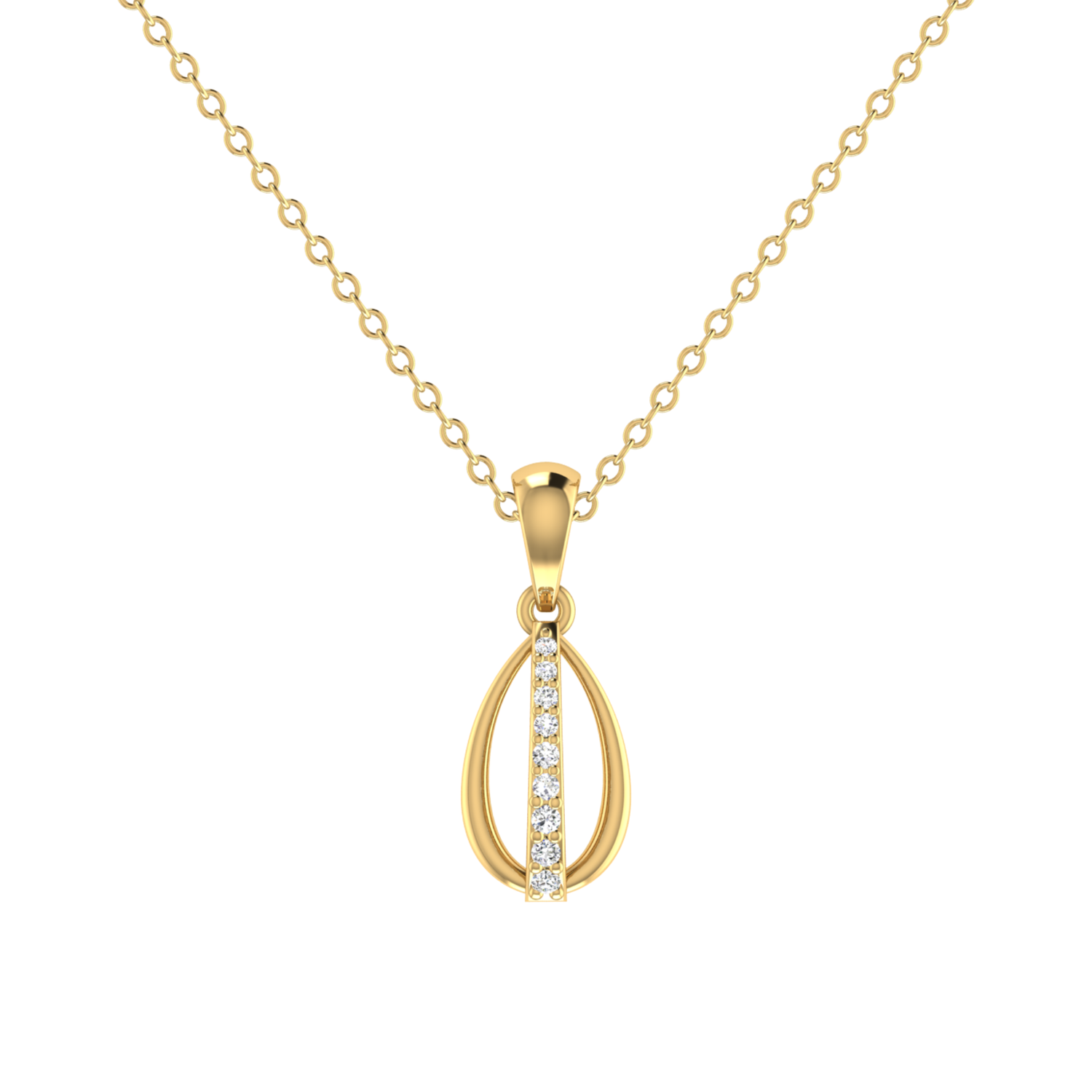 Vespro Sync Gold Plated Lab Grown Diamond Pendant