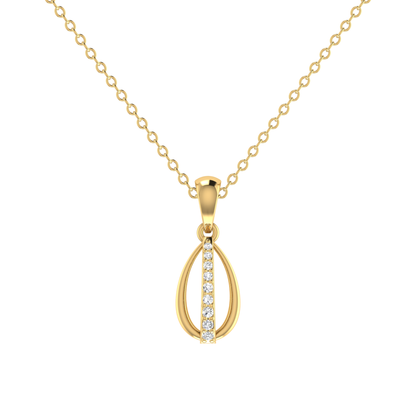 Vespro Sync Gold Plated Lab Grown Diamond Pendant