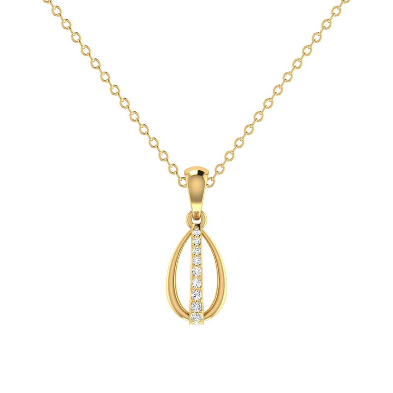 Vespro Sync Gold Plated Lab Grown Diamond Pendant