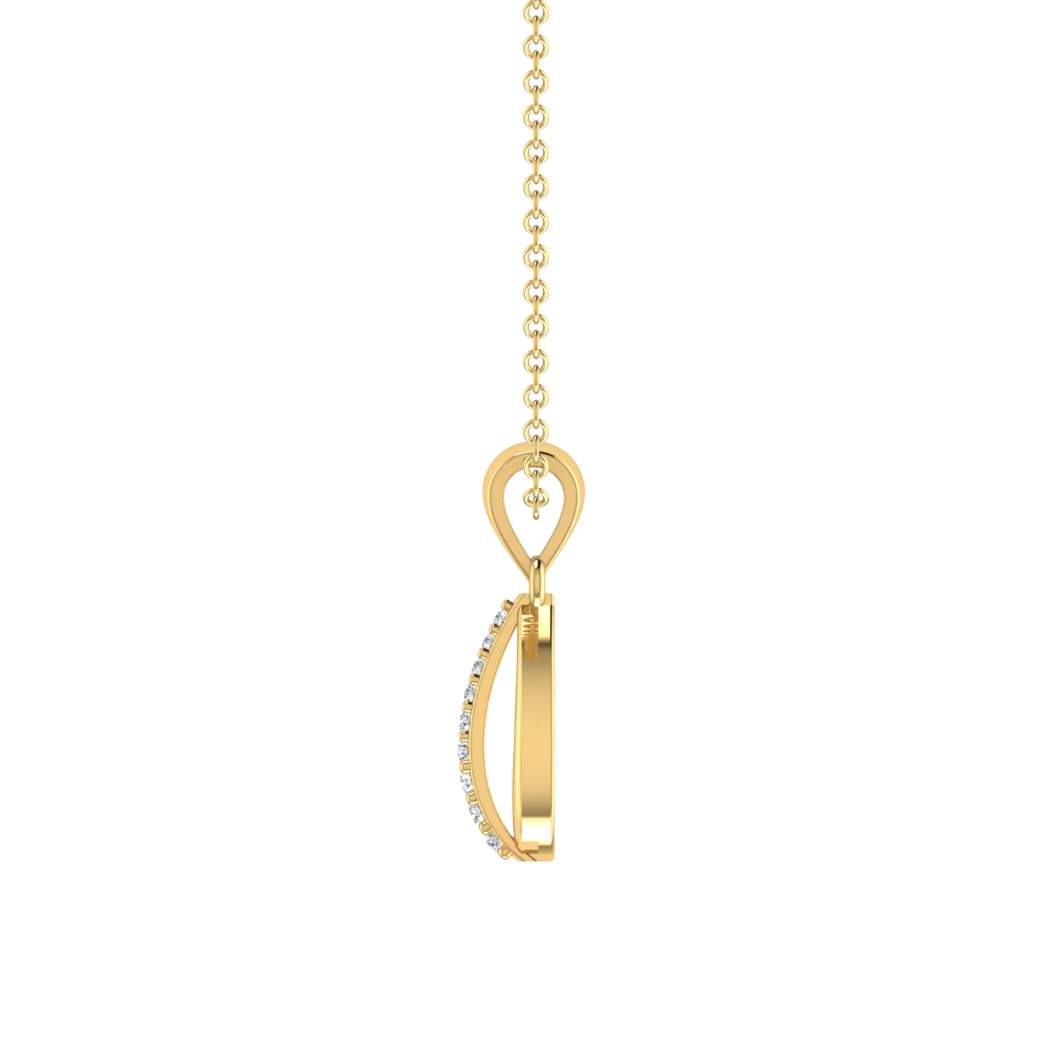 Vespro Sync Gold Plated Lab Grown Diamond Pendant
