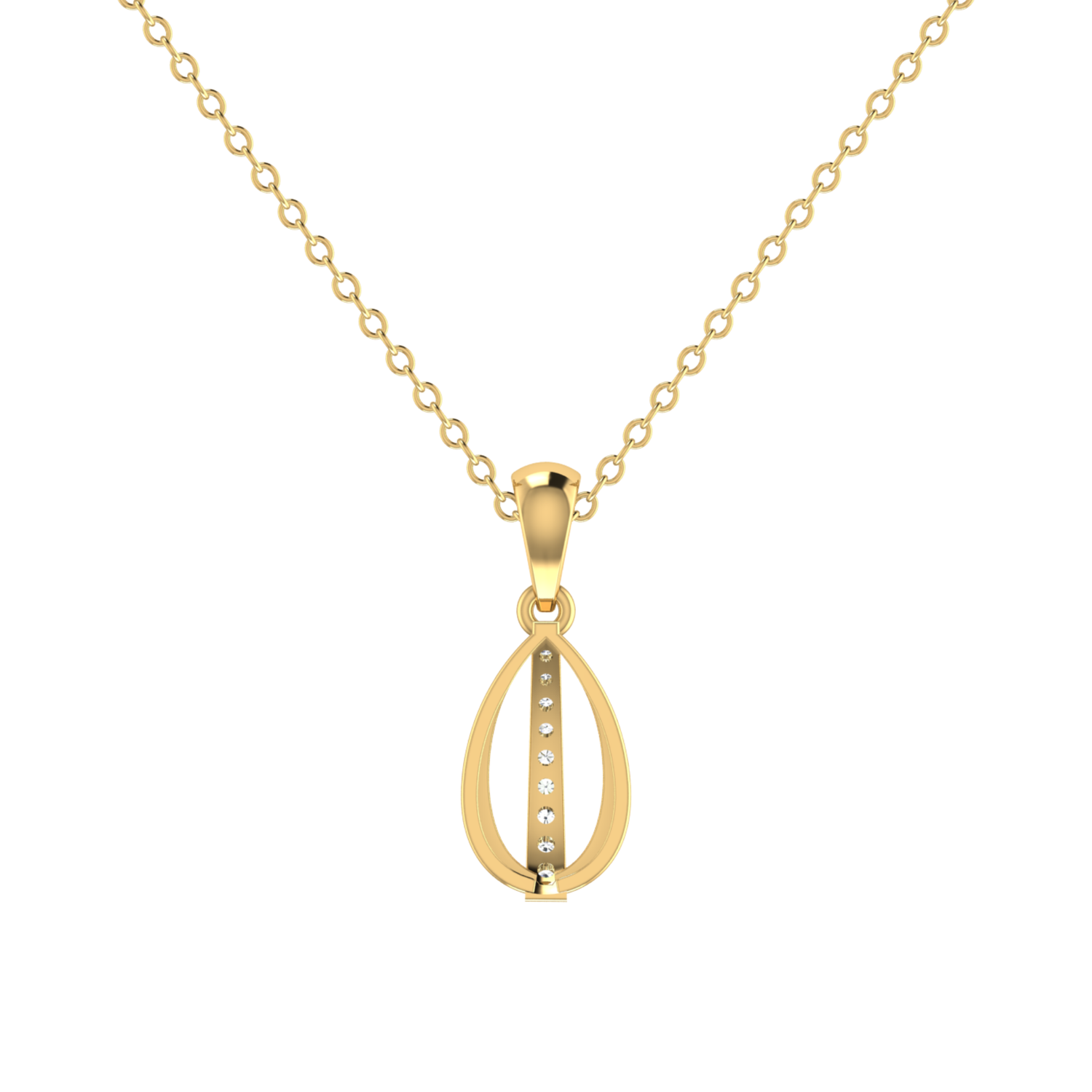 Vespro Sync Gold Plated Lab Grown Diamond Pendant
