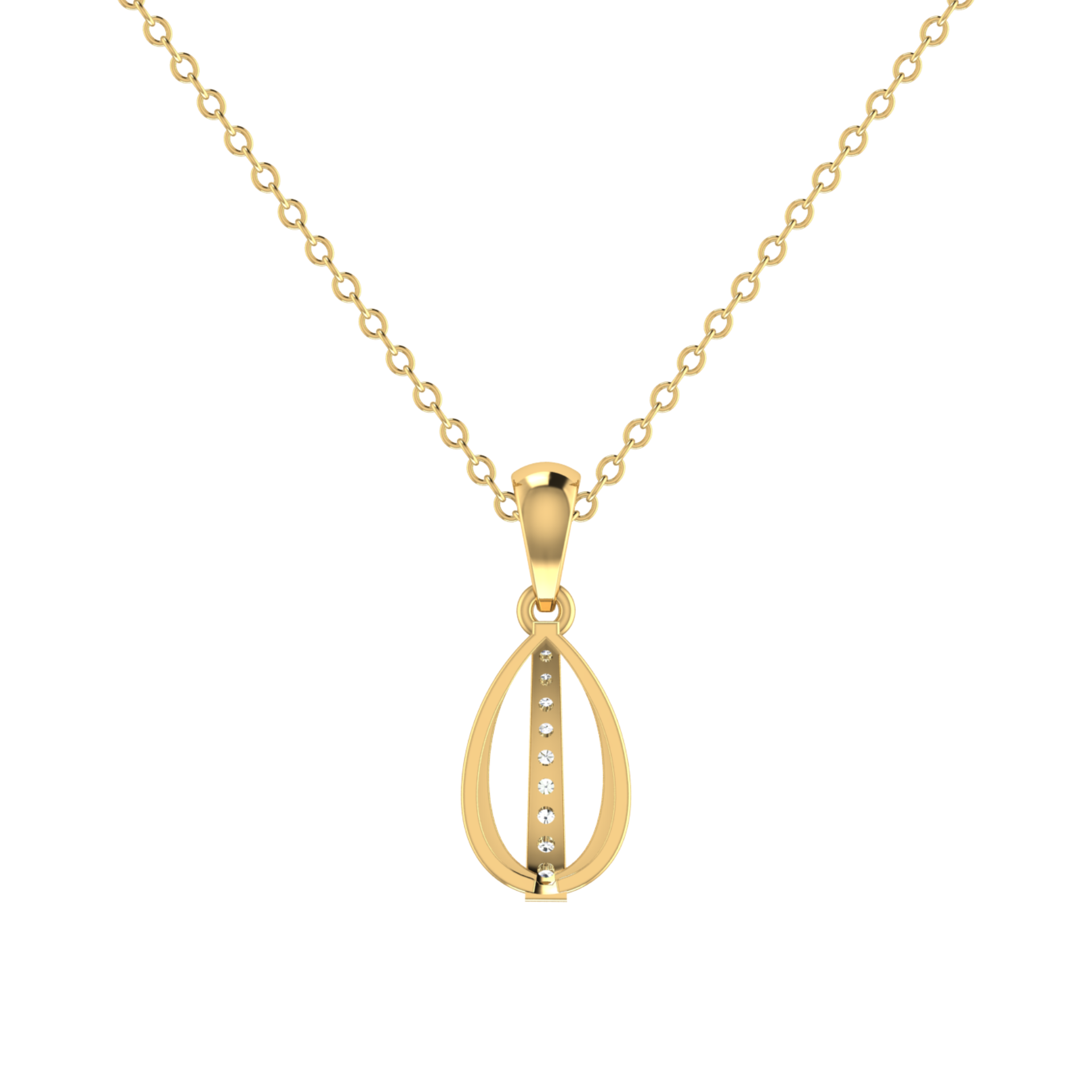 Vespro Sync Gold Plated Lab Grown Diamond Pendant
