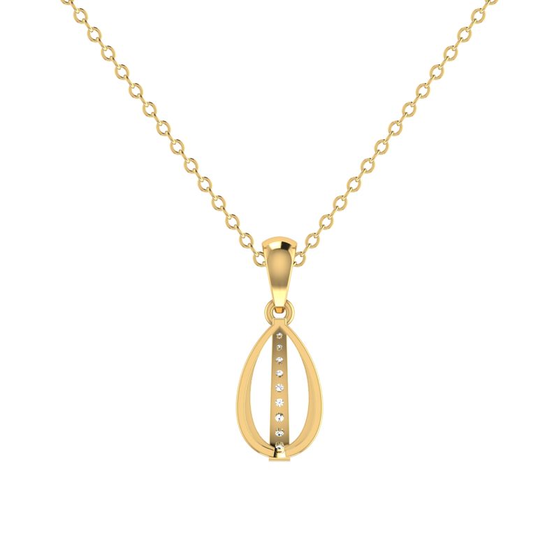 Vespro Sync Gold Plated Lab Grown Diamond Pendant