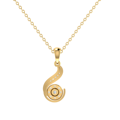 Solfeggio Gold Plated Lab Grown Diamond Pendant