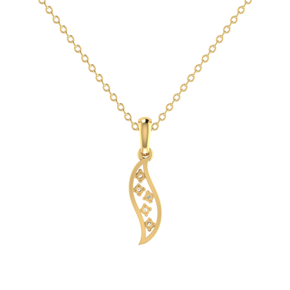 Aspen Whisp Gold Plated Lab Grown Diamond Pendant