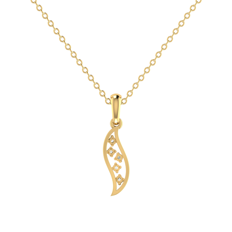 Aspen Whisp Gold Plated Lab Grown Diamond Pendant