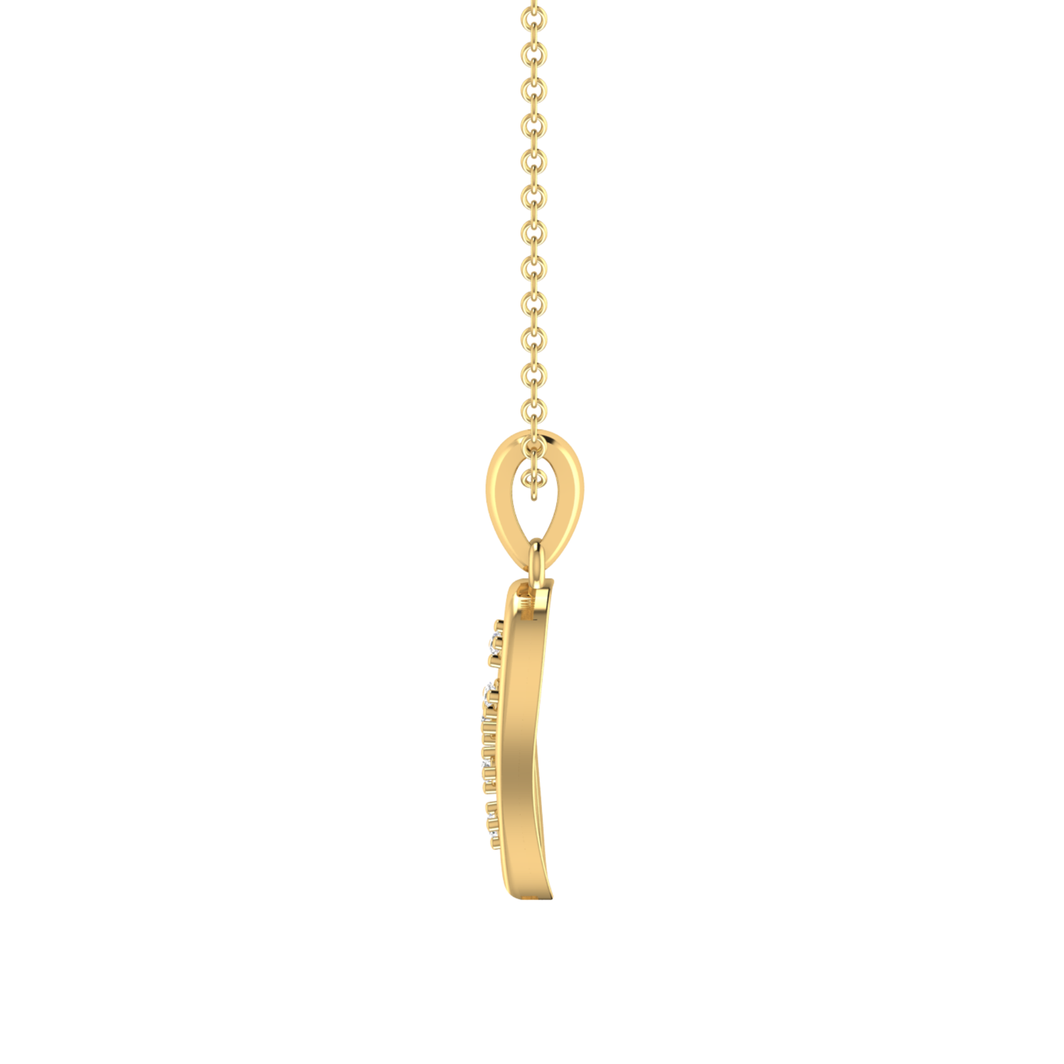 Aspen Whisp Gold Plated Lab Grown Diamond Pendant