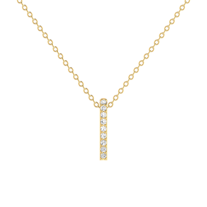 Solo Streak Gold Plated Lab Grown Diamond Pendant