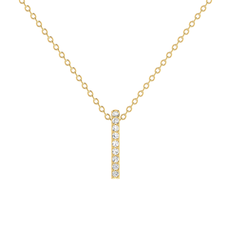 Solo Streak Gold Plated Lab Grown Diamond Pendant