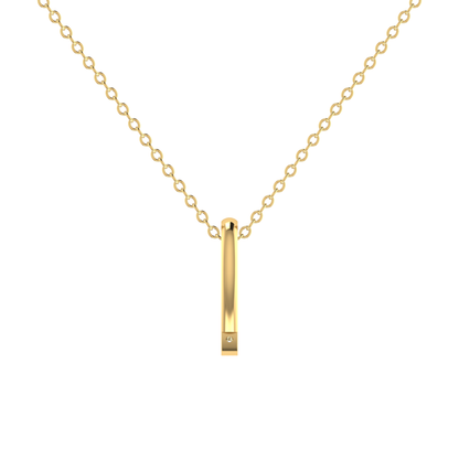 Solo Streak Gold Plated Lab Grown Diamond Pendant