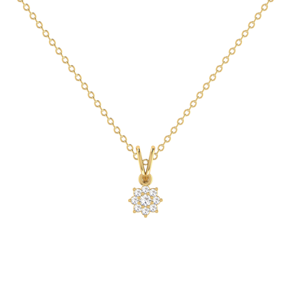 Tudor Star Gold Plated Lab Grown Diamond Pendant