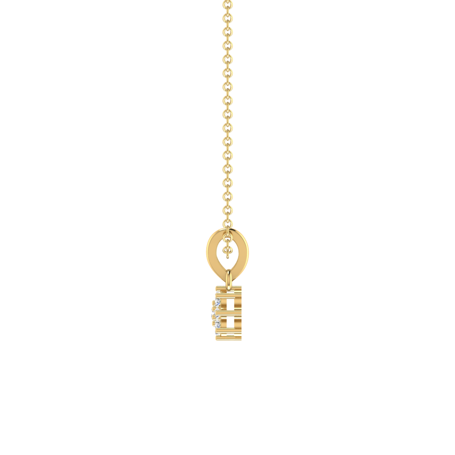 Tudor Star Gold Plated Lab Grown Diamond Pendant