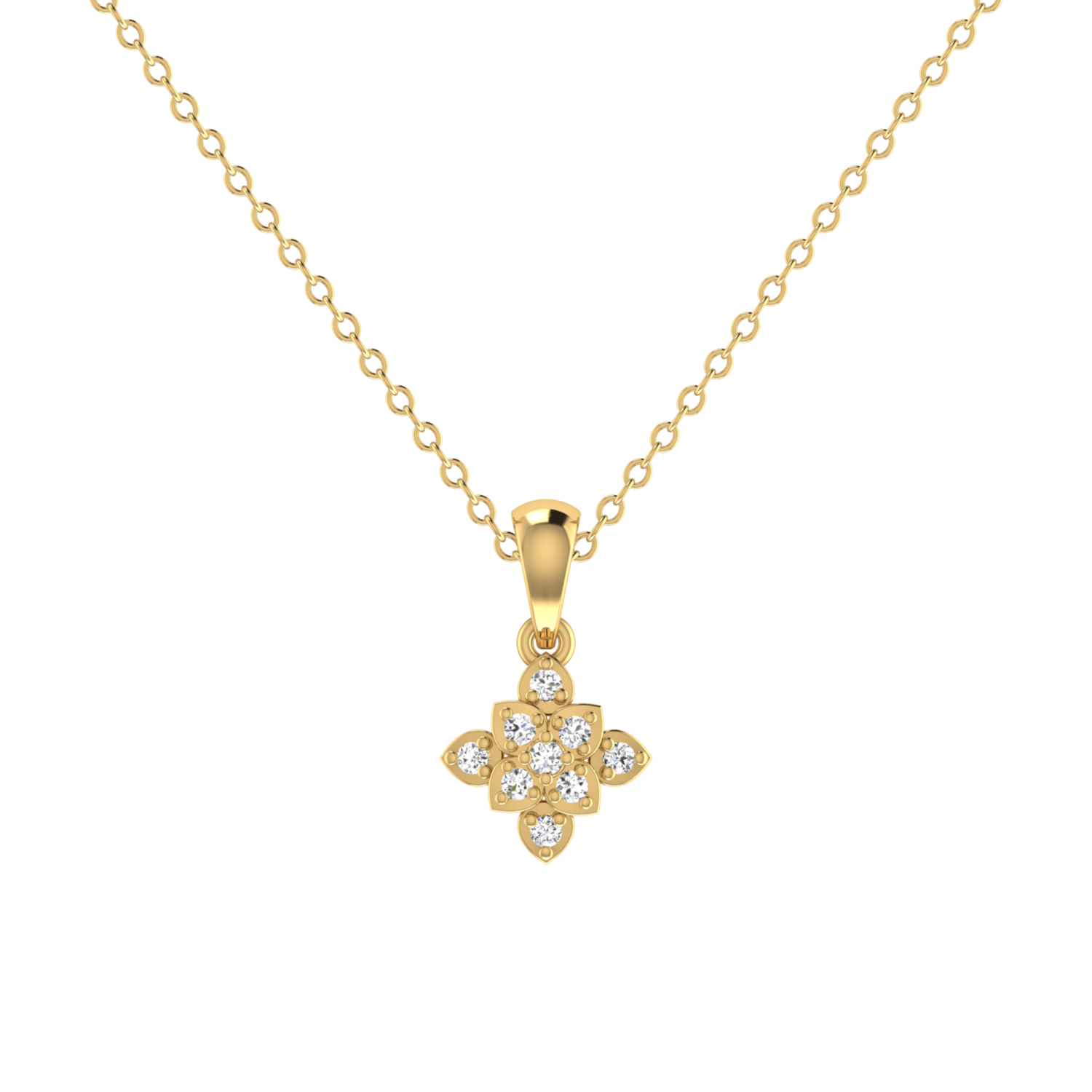 Florentine Gold Plated Lab Grown Diamond Pendant