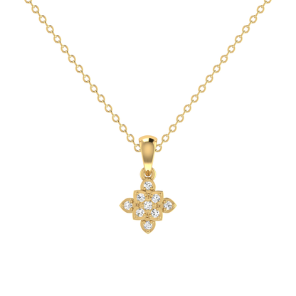 Florentine Gold Plated Lab Grown Diamond Pendant