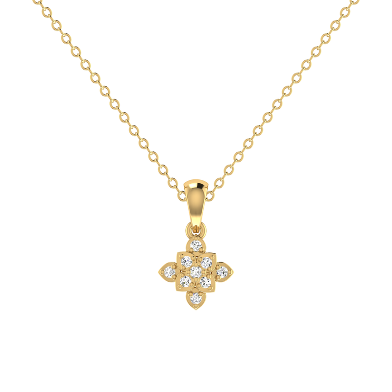 Florentine Gold Plated Lab Grown Diamond Pendant