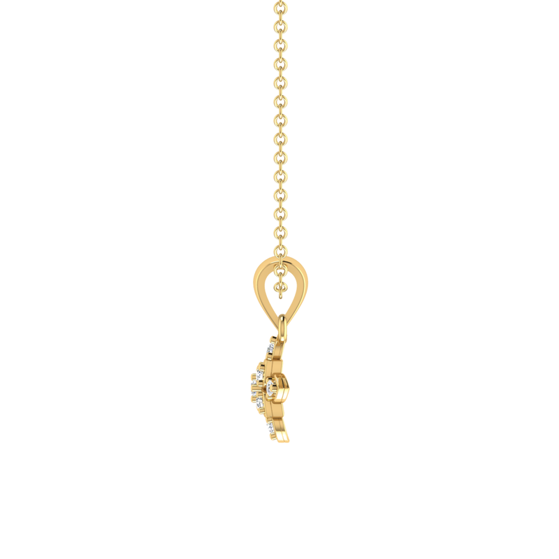 Florentine Gold Plated Lab Grown Diamond Pendant