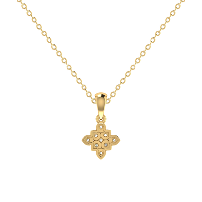 Florentine Gold Plated Lab Grown Diamond Pendant