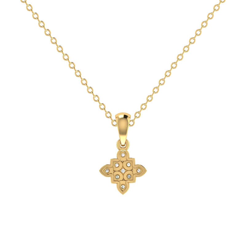 Florentine Gold Plated Lab Grown Diamond Pendant