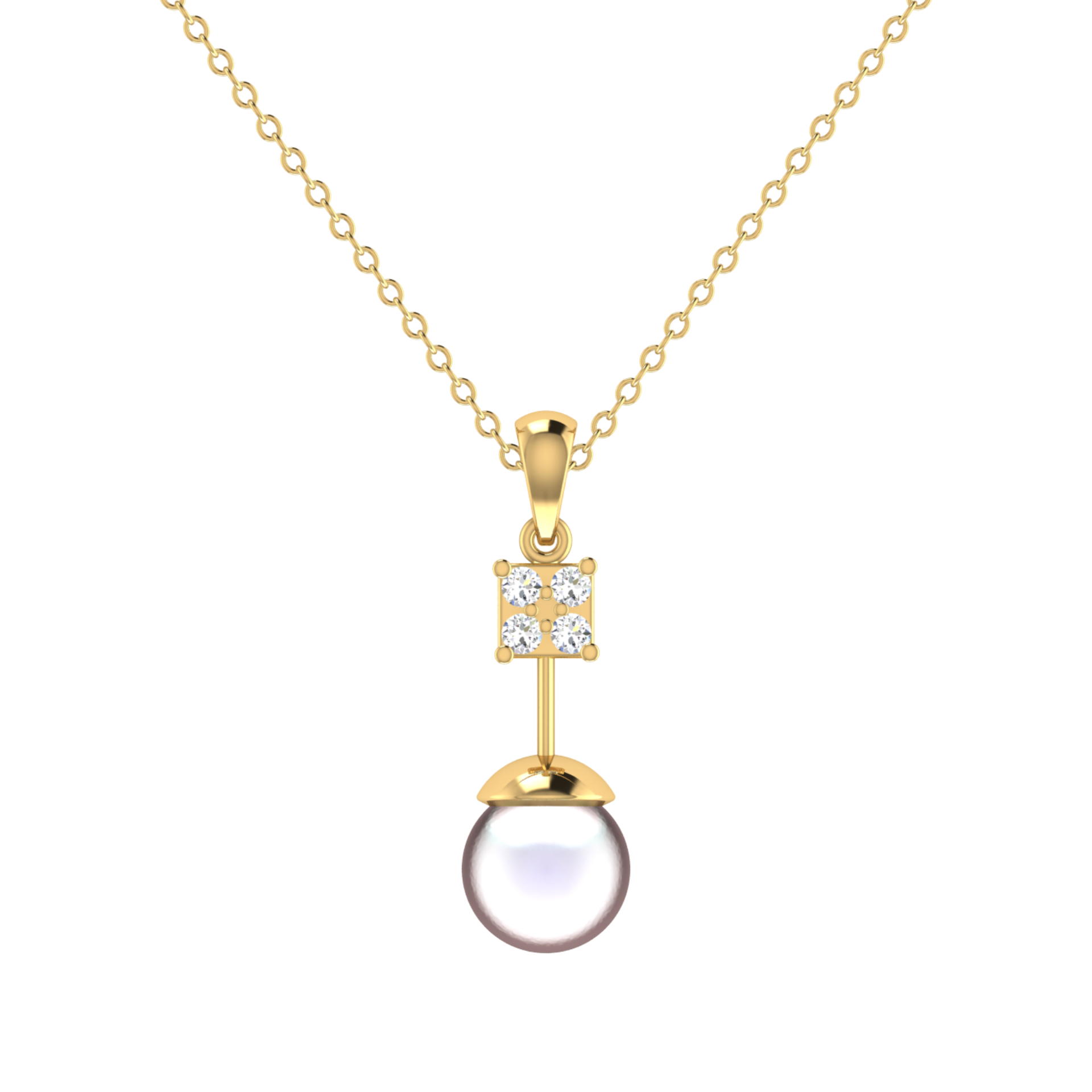Marbella Orb Gold Plated Lab Grown Diamond Pendant