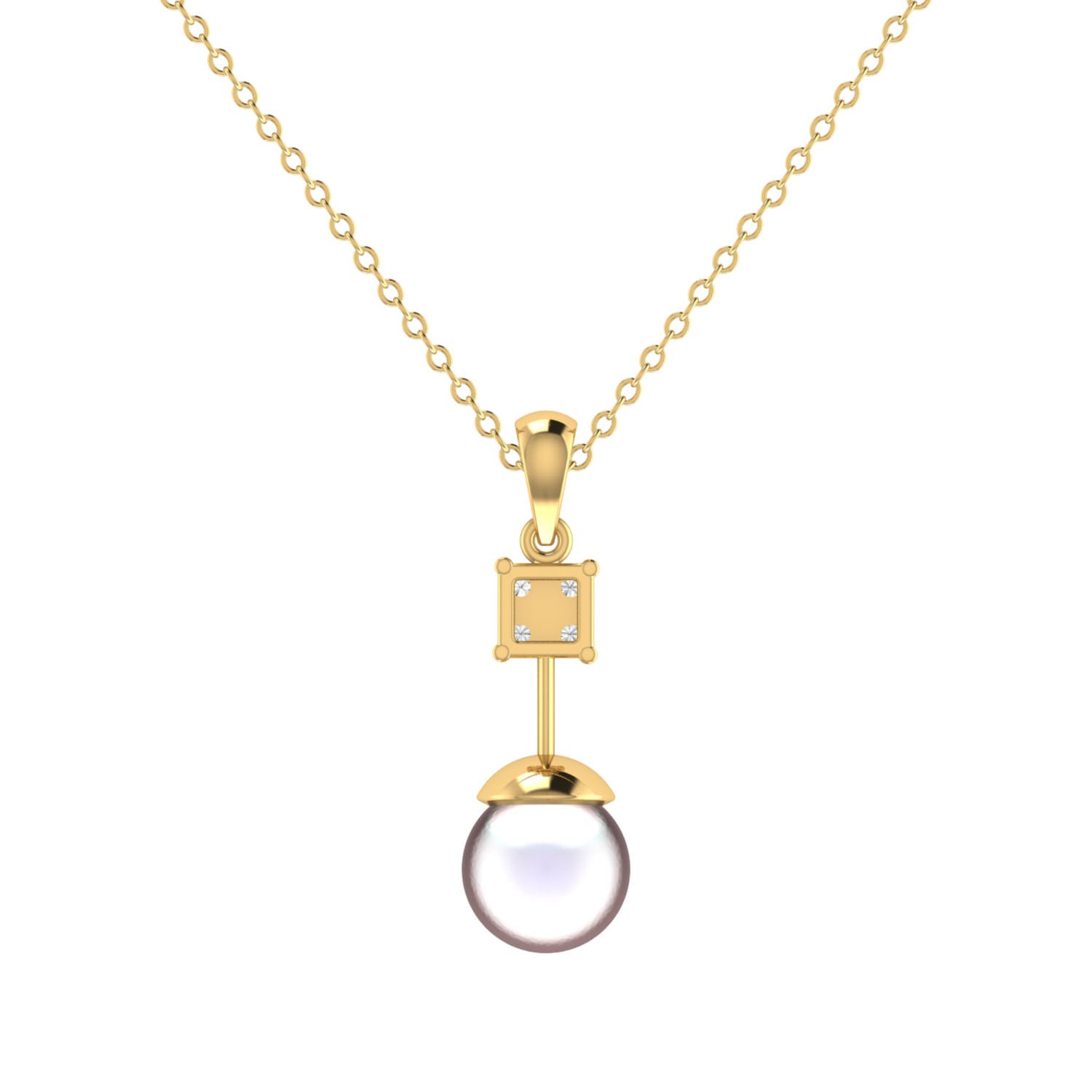 Marbella Orb Gold Plated Lab Grown Diamond Pendant