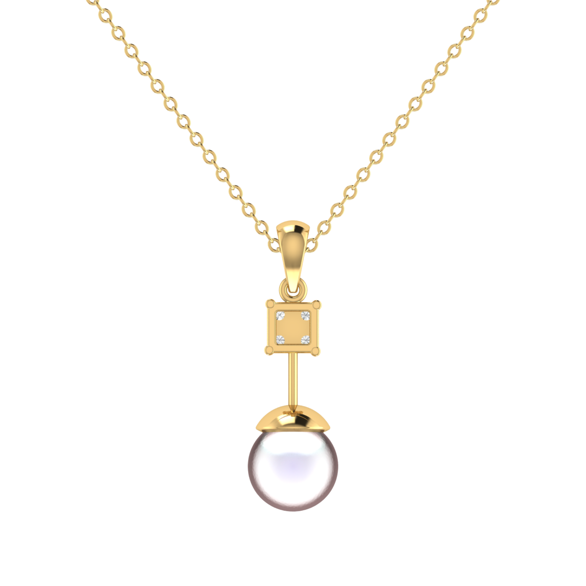 Marbella Orb Gold Plated Lab Grown Diamond Pendant