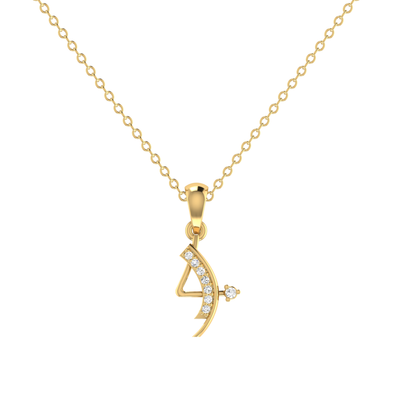Lira’s Bow Gold Plated Lab Grown Diamond Pendant