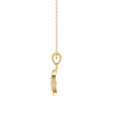 Lira’s Bow Gold Plated Lab Grown Diamond Pendant