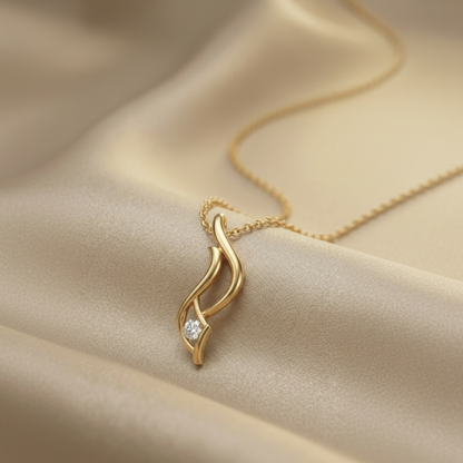 Veritas Link Gold Plated Lab Grown Diamond Pendant