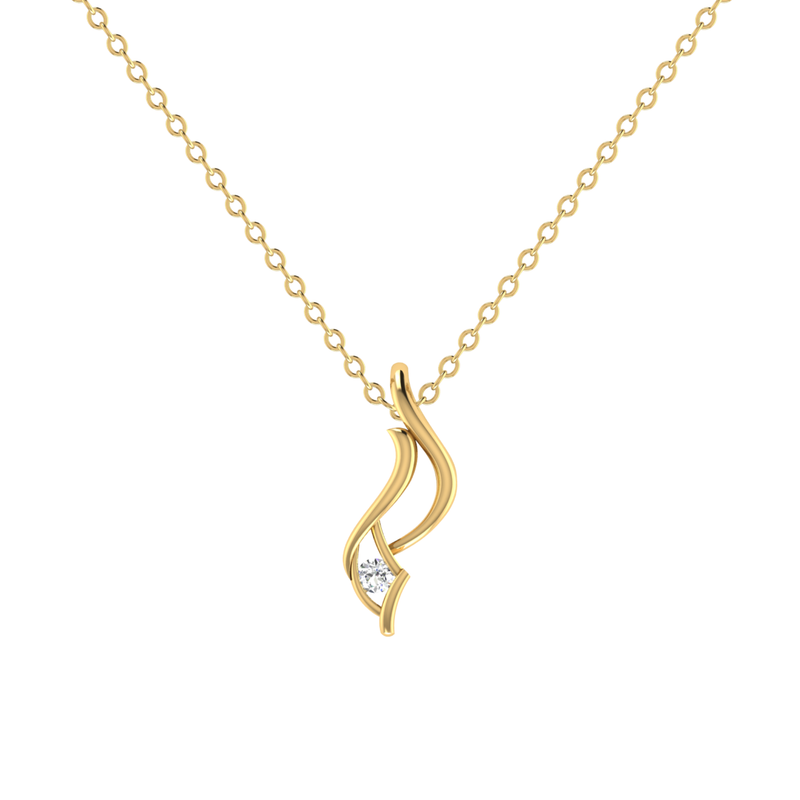 Veritas Link Gold Plated Lab Grown Diamond Pendant