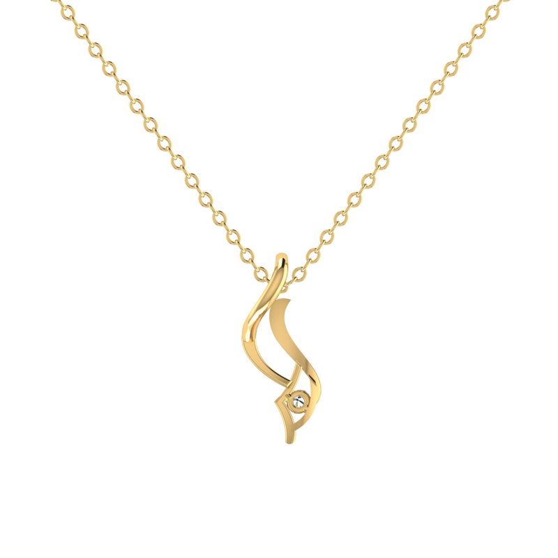 Veritas Link Gold Plated Lab Grown Diamond Pendant