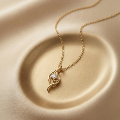 Third Eye Gold Plated Lab Grown Diamond Pendant