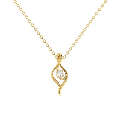 Third Eye Gold Plated Lab Grown Diamond Pendant