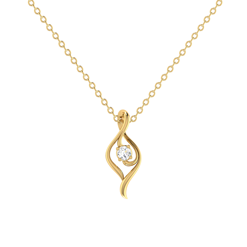 Third Eye Gold Plated Lab Grown Diamond Pendant