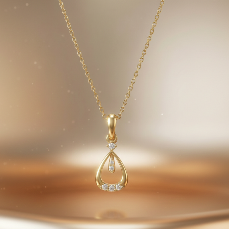 Solo Resonance Gold Plated Lab Grown Diamond Pendant